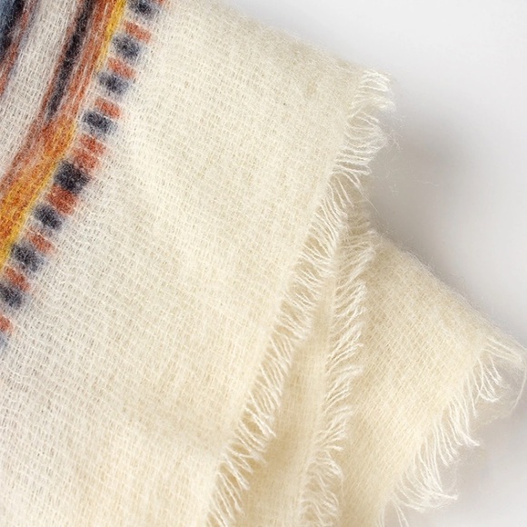 New!! Geometric Print Southwestern Blanket Scarf - Picture 4 of 6